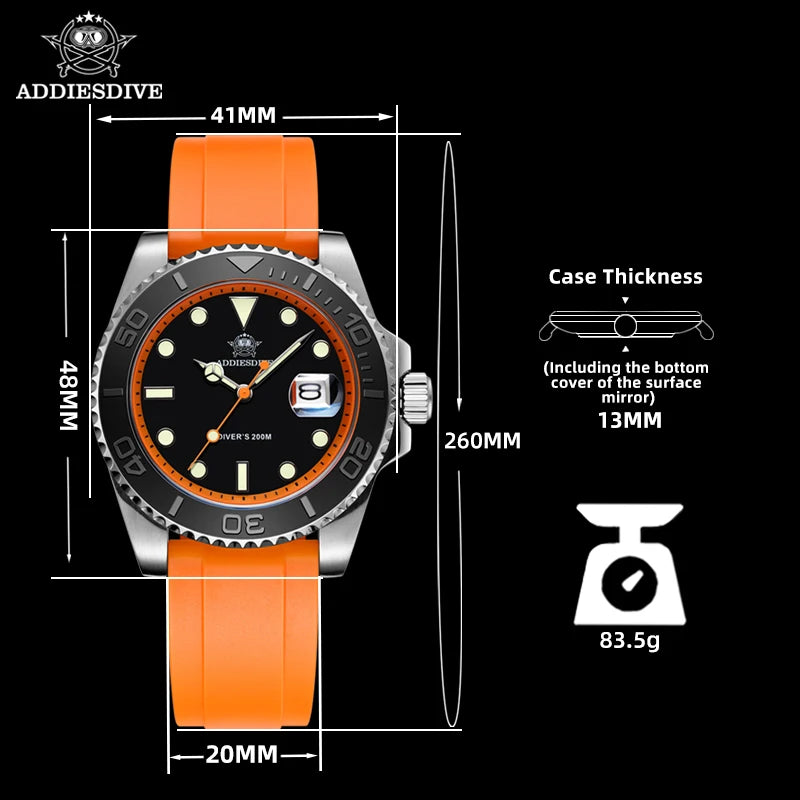 ADDIESDIVE Luxury Quartz Diver Watch